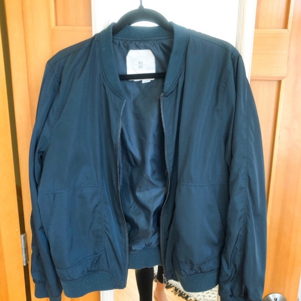 ANTHROPOLOGIE (hei hei) dark green bomber